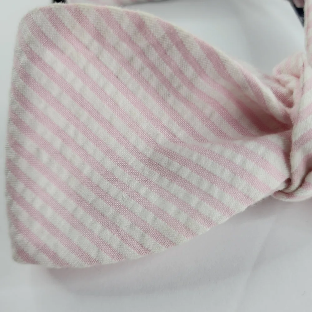 SADDLEBRED Pink Self-Tie Bow-Tie.